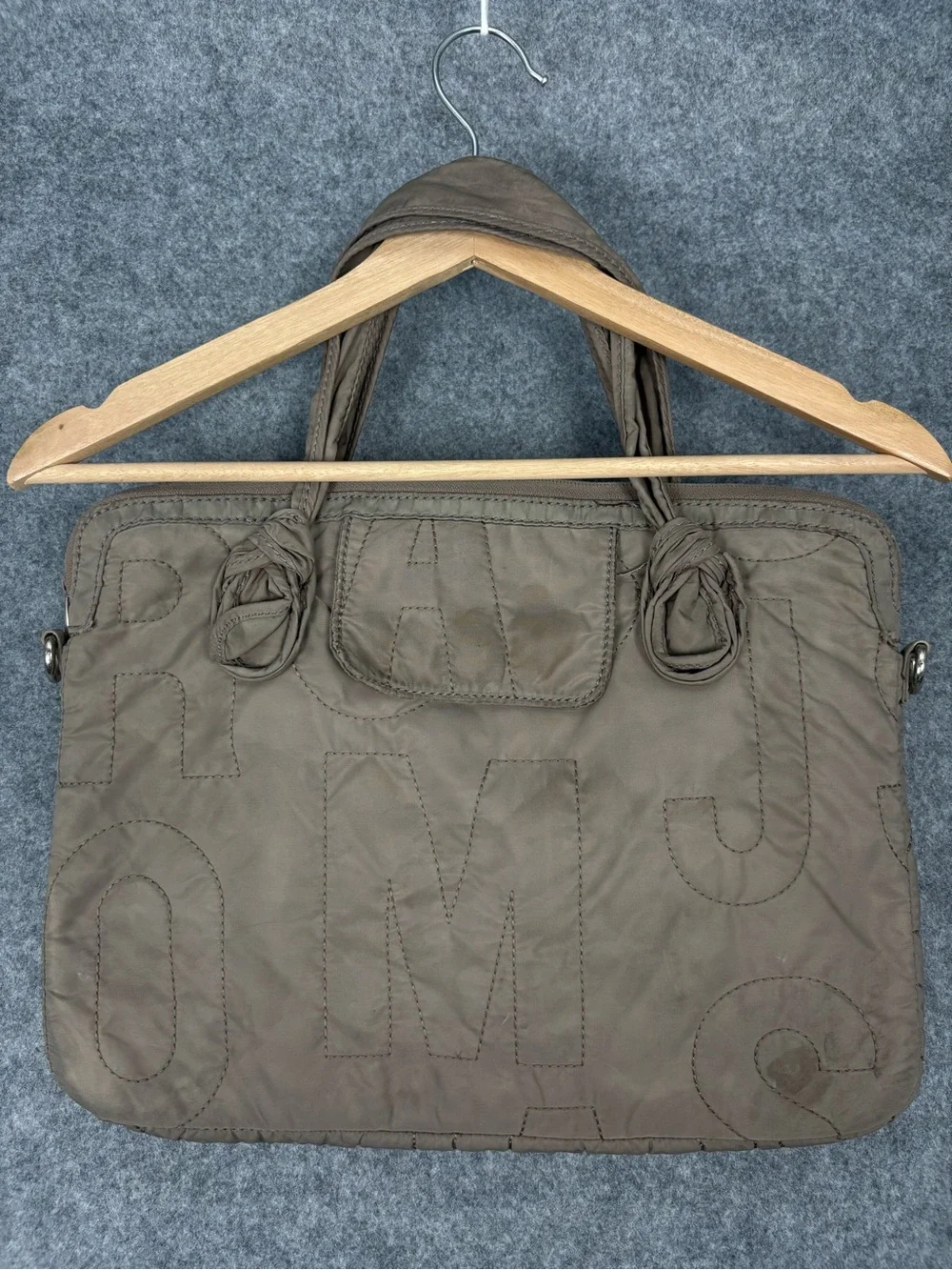Marc by Marc Jacobs Standard Supply Nylon Workwear Laptop Tote Bag Olive Y2K